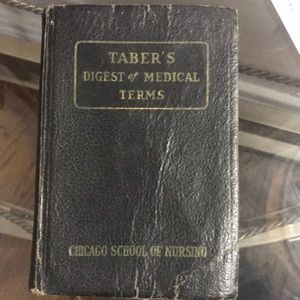 Antique Leather Chicago School of Nursing Book